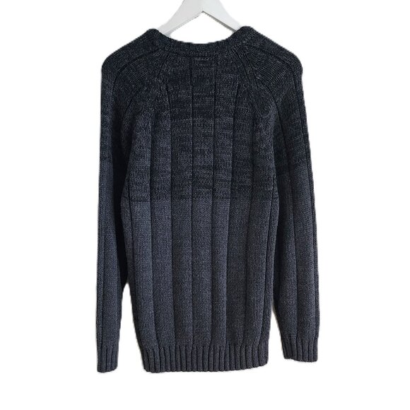 Weatherproof gray & black cable knit crewneck sweater - Picture 2 of 7